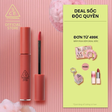 Son kem lì nhung mịn 3CE Velvet Lip Tint