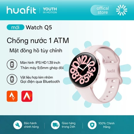 HUAFIT Q5 Đồng Hồ Thông Minh Siêu mỏng Đo tốc độ chạy Gọi điện qua Bluetooth Theo dõi sức khỏe Chống nước 1ATM