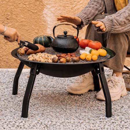 [BH91] Bếp Nướng Than Hoa Gập Gọn 8-10 Người, Bếp BBQ Dã Ngoại Cắm Trại Sơn Tĩnh Điện Chống Rỉ 2 Lớp