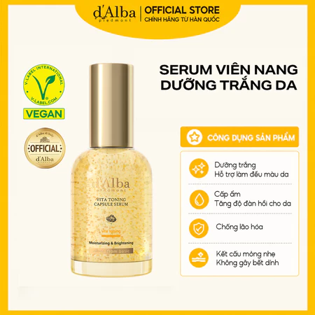 [d'Alba Official] Serum viên nang dưỡng sáng da Vita Capsule Serum 5% Niacinamide 50ml/100ml