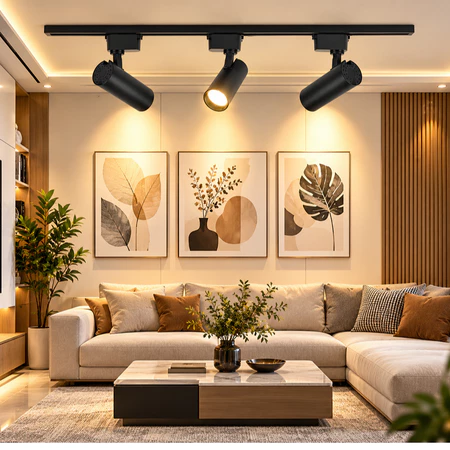 Combo 3 Đèn Rọi Ray +Thanh Ray 1 Mét ,Đèn Led Rọi Ống Bơ Trang Trí SHop, Quán Cà Phê