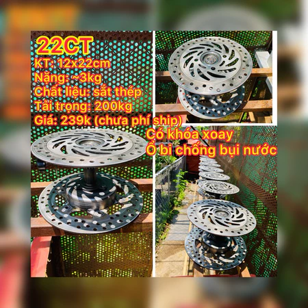 Bàn xoay bonsai cây cảnh, đế xoay cắm hoa live stream tải nặng 200kg. 22CT