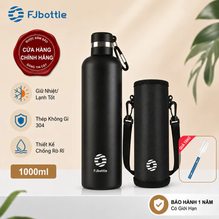 Bình Giữ Nhiệt FJbottle 750ml/1000ml Bình Nước Giữ Nhiệt Thể Thao Cho Học Sinh Kèm Túi