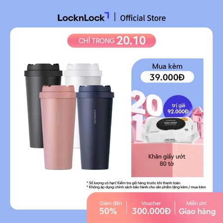 Bình giữ nhiệt Lock&Lock Energetic one-touch thép không gỉ 316L 550ml/400ml - LHC3249