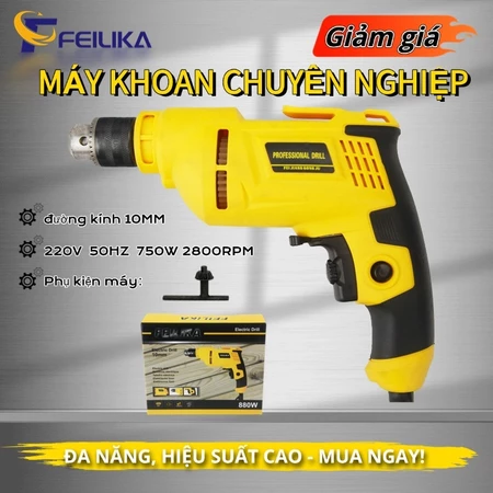 Feilika máy khoan điện,máy khoan MKD Công suất cao máy khoan cầm tay đa chức năng máy bắn vít