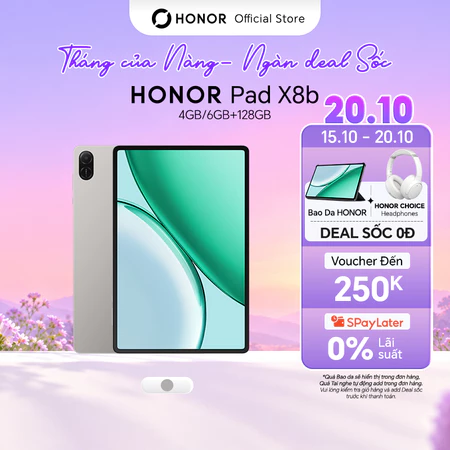 Máy Tính Bảng HONOR Pad X8b 4/6 GB+128GB | Màn Hình TFT LCD 11" 90Hz | Snapdragon 680 4G | Pin 10100mAh | BH 18 Tháng