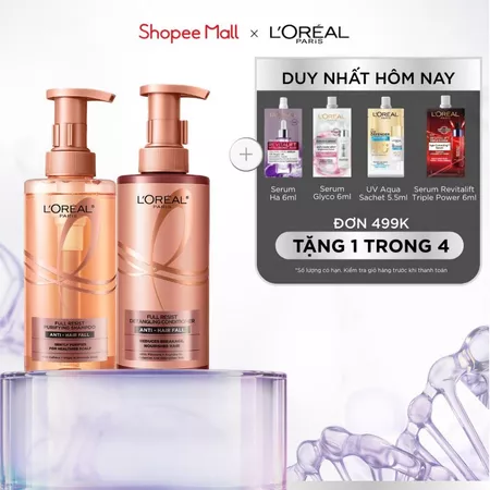 Bộ đôi dầu gội xả ngăn ngừa & giảm gãy rụng tóc L'Oreal Paris Full Resist 440ml